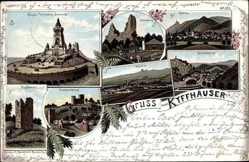 Litho Bad Frankenhausen, Kyffhäuser, Rotenburg, Kelbra, Questenberg, Sachsenburg