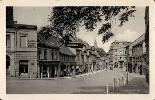 Ak Lutherstadt Eisleben, Hallesche Straße, Geschäft Paul Wien