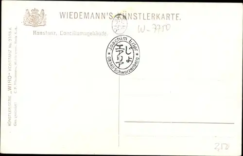 Künstler Ak Konstanz am Bodensee, Conciliumsgebäude, WIRO 2398