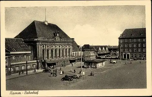Ak Hamm in Westfalen, Bahnhof