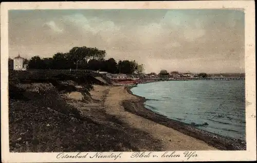 Ak Ostseebad Niendorf Timmendorfer Strand, Blick v. hohen Ufer