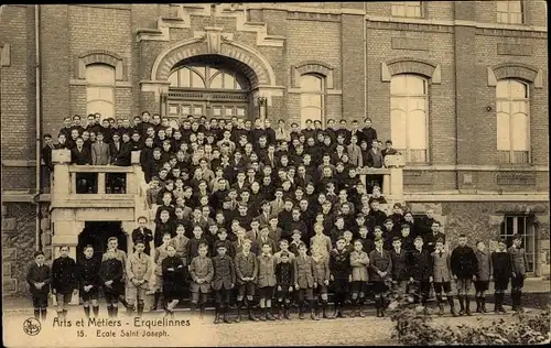 Ak Erquelinnes Wallonien Hennegau, Arts et Metiers, Ecole Saint Joseph