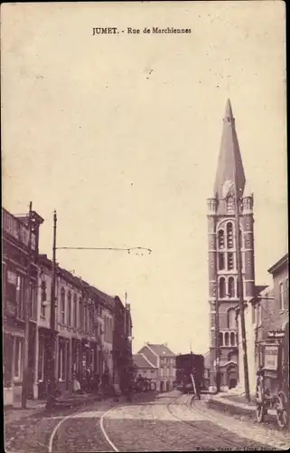 Ak Jumet Charleroi Wallonien Hennegau, Rue de Marchiennes