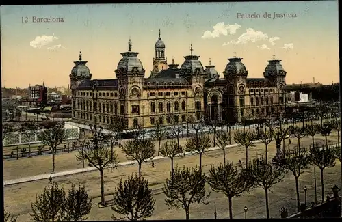 Ak Barcelona Katalonien Spanien, Palacio de Justicia