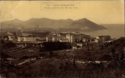 Ak Donostia San Sebastian Baskenland, Vista tomada del Monte Ulia