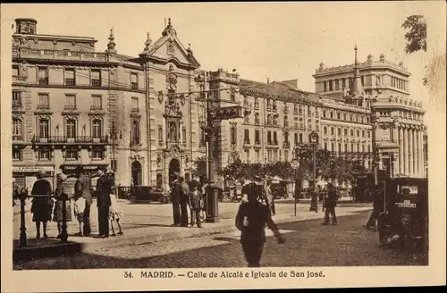 Ak Madrid Spanien, Calle de Alcalá, Iglesia de San José