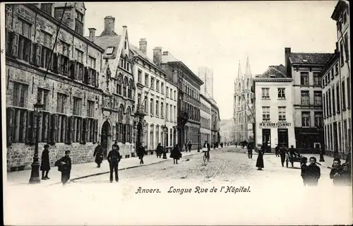 Ak Anvers Antwerpen Flandern, Longue Rue de l'Hopital