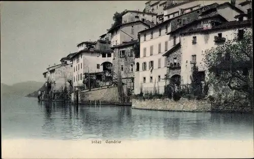 Ak Gandria Lago di Lugano Tessin Schweiz, Häuser am Ufer
