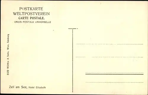 Ak Zell am See in Salzburg, Hotel Elisabeth