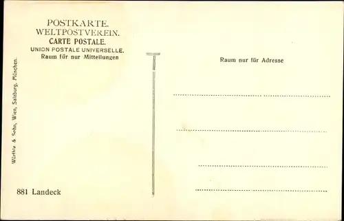 Ak Landeck in Tirol, Teilansicht mit Brücke