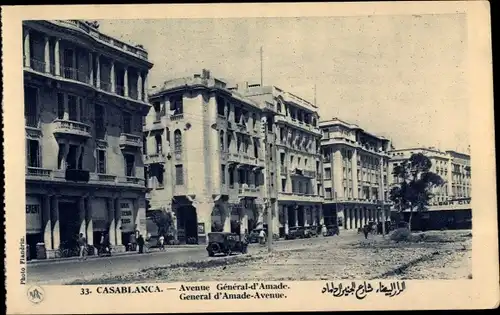Ak Casablanca Marokko, Avenue General d'Amade