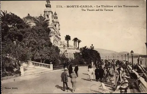 Ak Monte Carlo Monaco, Le Théâtre et les Terrasses