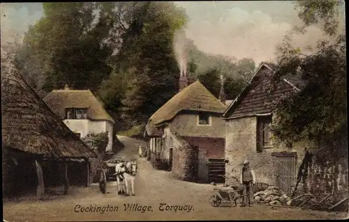 Ak Torquay Devon England, Cockington Village