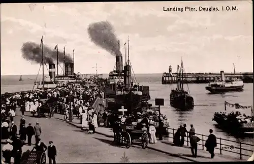 Ak Douglas Isle of Man, Landing Pier