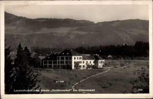 Ak Völkermarkt in Kärnten, Landwirtschaftliche Schule Goldbrunnhof