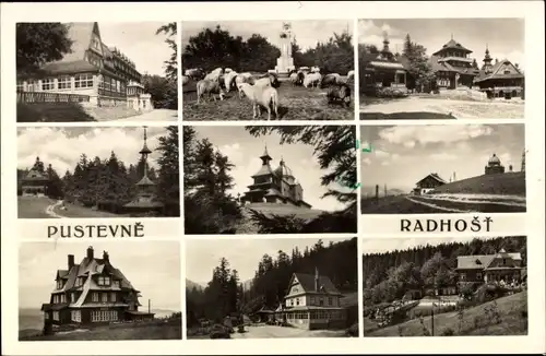 Ak Radhošť Radhoscht Region Pardubice, Kapelle, Ortsansichten