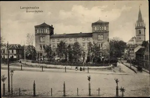 Ak Bad Langensalza in Thüringen, Bismarckplatz