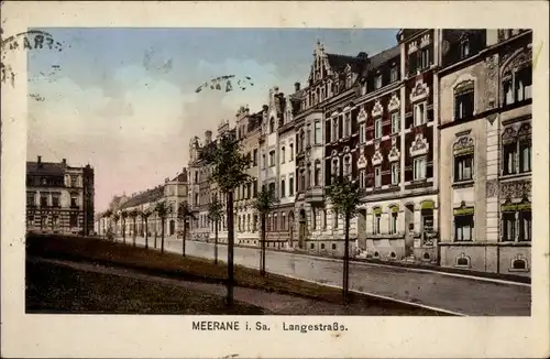 Ak Meerane in Sachsen, Langestraße