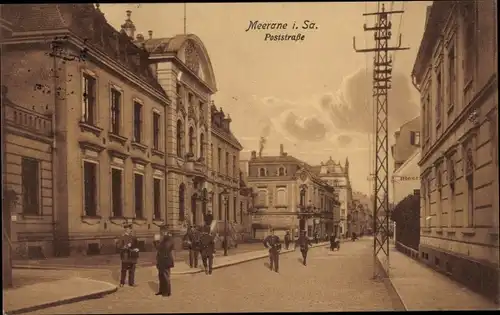 Ak Meerane in Sachsen, Poststraße
