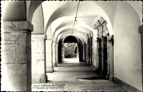 Ak Haute Savoie Frankreich, Hotel Abbaye de Pomier, Le Cloitre