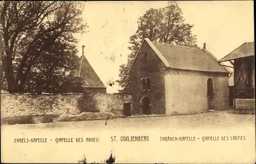 Ak Obernai Elsass Bas Rhin, Odilienberg Mont Sainte Odile, Engels-Kapelle, Thränen-Kapelle