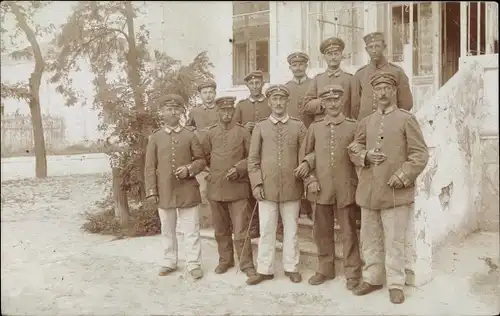 Foto Ak Cernavodă Rumänien, Deutsche Soldaten in Uniform, Brückenarbeiter, Pioniere