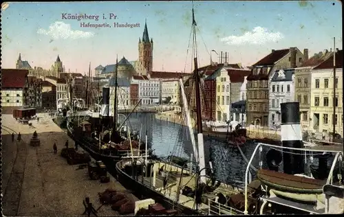Ak Kaliningrad Königsberg Ostpreußen, Hafen, Hundegatt