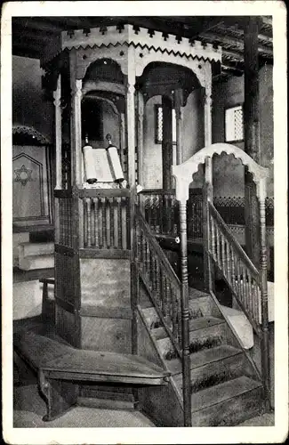 Judaika Ak Nijmegen Gelderland, Innenansicht der Synagoge