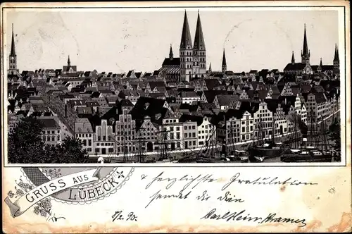 Litho Lübeck in Schleswig Holstein, Blick auf den Ort