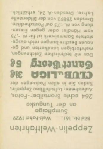 Sammelbild Zeppelin Weltfahrten Nr. 161, Welt-Fahrt 1929, Sumpftaiga an der Tunguska