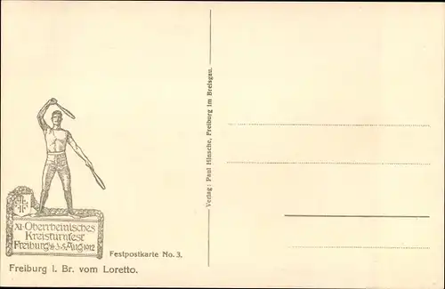 Passepartout Ak Freiburg im Breisgau,Oberrheinisches Kreisturnfest 1912