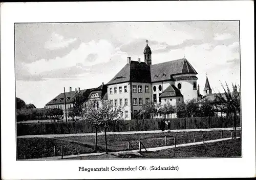 Ak Gremsdorf Mittelfranken, Die Südansicht der Pflegeanstalt