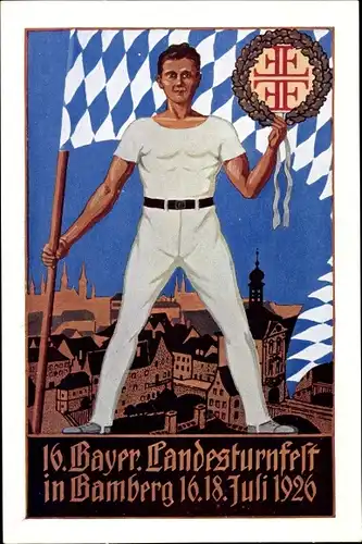 Ak Bamberg in Oberfranken, 16. Bayerisches Landesturnfest 1926