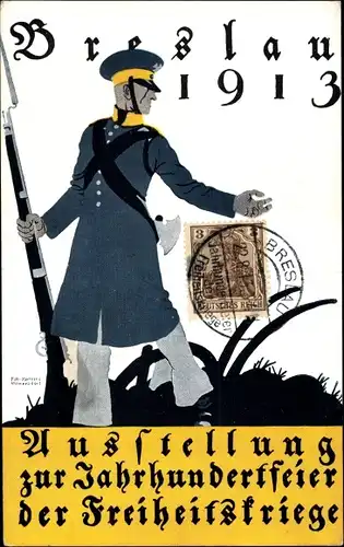 Künstler Ak Harriers, Rob., Wrocław Breslau Schlesien, Ausstellung zur Jahrhundertfeier 1913