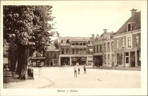 Ak Assen Drenthe Niederlande, Markt