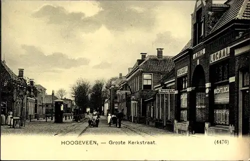 Ak Hoogeveen Drenthe, Groote Kerkstraat