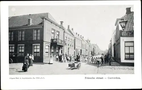 Ak Coevorden Drenthe, Friesche straat