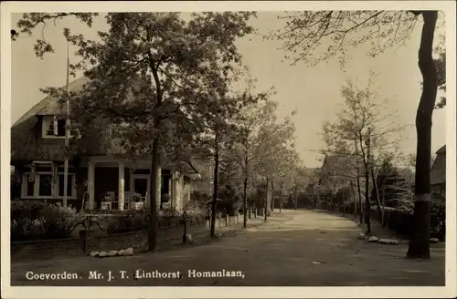 Ak Coevorden Drenthe, Homanlaan, Mr. J. T. Linthorst