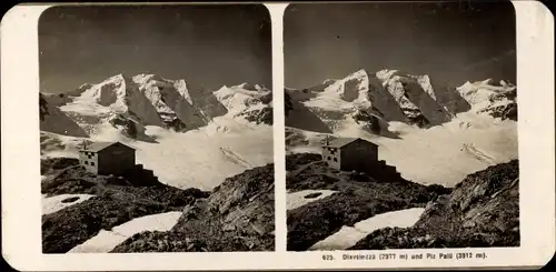 Stereo Kabinett Foto Kanton Graubünden, Piz Palü, Diavolezza