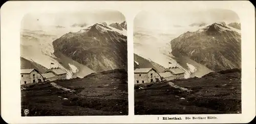 Stereo Kabinett Foto Mayrhofen in Tirol, Berliner Hütte, Zillertal