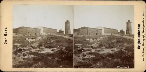 Stereo Kabinett Foto Brocken Nationalpark Harz, Brockenhaus