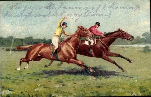 Litho Pferderennen, Jockeys
