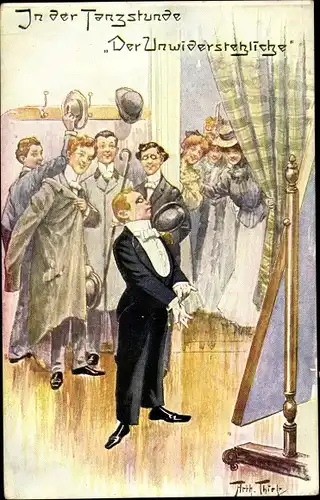 Künstler Ak Thiele, Arthur, In der Tanzstunde, Der Unwiderstehliche