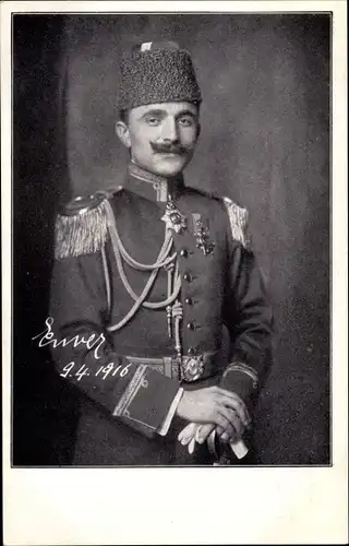 Ak Enver Pascha in Uniform,  1916, Osmanisches Reich, Portrait