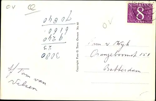 Ak Ommen Overijssel Niederlande, Markt met Postkantoor