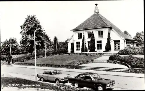 Ak Elsloo Limburg Niederlande, Gemeentehuis, Autos