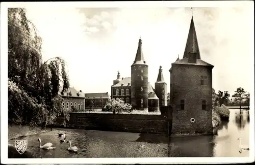 Ak Hoensbroek Heerlen Limburg Niederlande, Kasteel, Schwäne