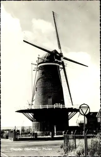 Ak Monster Südholland Niederlande, Molen