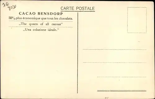 Ak Marken Nordholland, La Hollande pittoresque, Cacao Bensdorp, Reklame