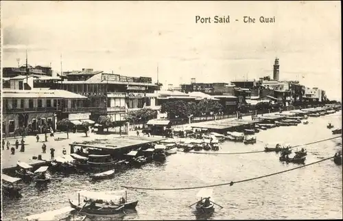 Ak Port Said Ägypten, Le Quai